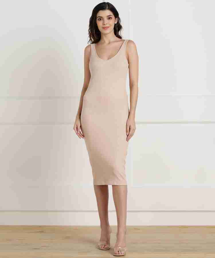 FOREVER 21 Women Bodycon Beige Dress Buy FOREVER 21 Women Bodycon Beige Dress Online at Best Prices in India Flipkart