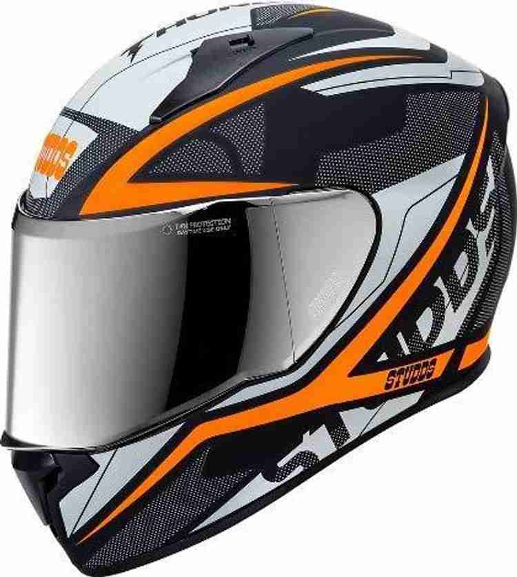 Studds orange helmet shop