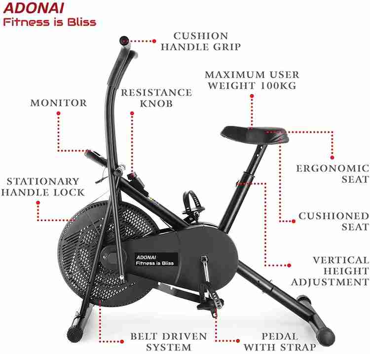 Adonai Upright Air Bike with Moving Fix Arms for Cardio Full Body Workout Upright Stationary Exercise Bike Buy Adonai Upright Air Bike with Moving Fix Arms for Cardio Full Body Workout Upright Station...