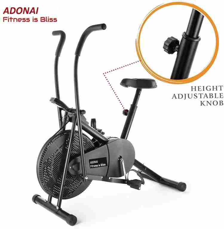 Adonai Upright Air Bike with Moving Fix Arms for Cardio Full Body