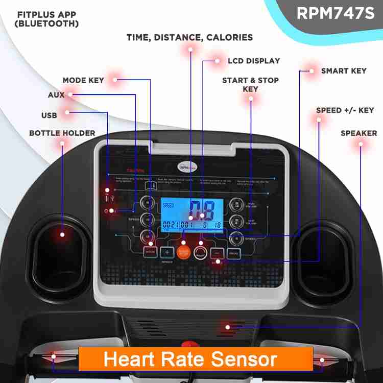 RPM Fitness by Cultsport RPM747S 3.5 HP Peak Power with Free Installation and Auto Lubrication Treadmill