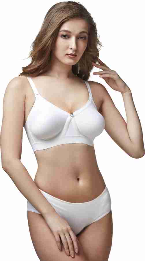 Buy TRYLO ALPA WOMEN'S HOSIERY COTTON NON-PADDED NON-WIRED MOLDED FULL  COVERAGE BRA ALPA Nude 42D Online at Best Prices in India - JioMart.