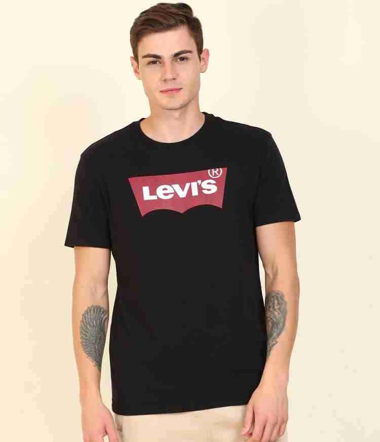 Black and red levis t deals shirt