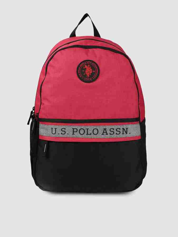 U.S. POLO ASSN. Unisex Brand Logo Backpack 30 L Laptop Backpack Red Price in India Flipkart