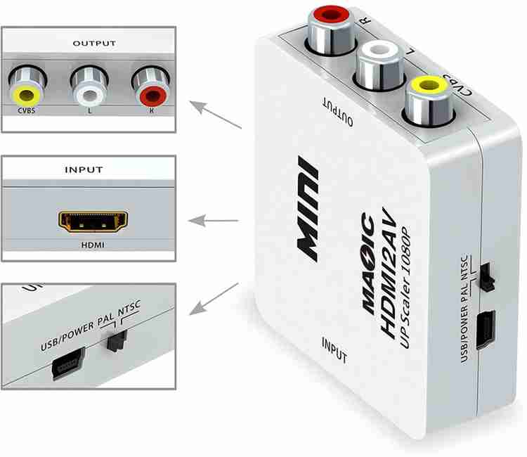 HL Technology TV out Cable High quality HDMI to RCA converter audio video equipment adapter box HL Technology Flipkart