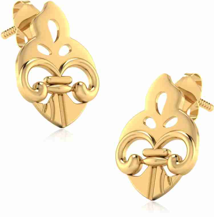 IskiUski Sylvan Gold Earrings Yellow Gold 18kt Stud Earring Price in India  - Buy IskiUski Sylvan Gold Earrings Yellow Gold 18kt Stud Earring online at