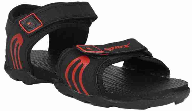 Sparx Men Black, Red Sandals