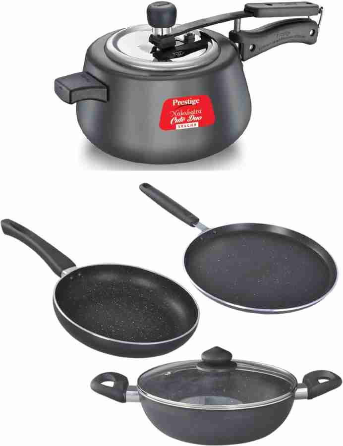 Prestige Induction Bottom Non Stick Coated Cookware Set Price in