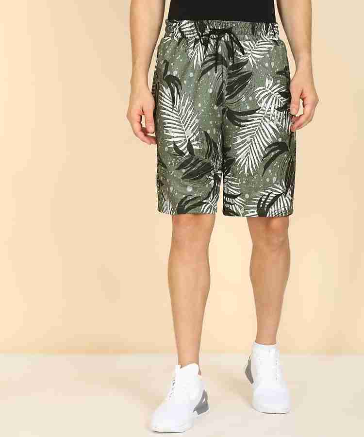 NIKE Floral Print Men White Green Sports Shorts Buy NIKE Floral