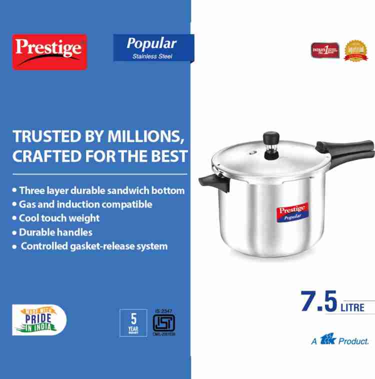 Prestige Popular 7.5 L Pressure Cooker Price in India Buy