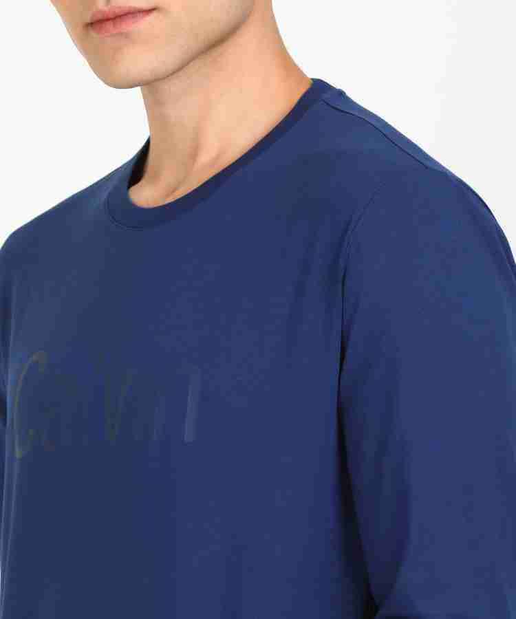 Calvin Klein Jeans Printed Men Round Neck Blue T-Shirt - Buy Calvin Klein  Jeans Printed Men Round Neck Blue T-Shirt Online at Best Prices in India