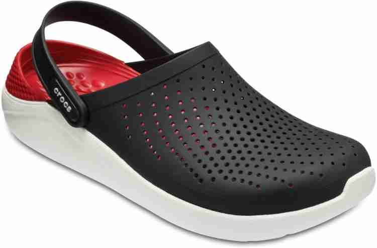 Red sale black crocs