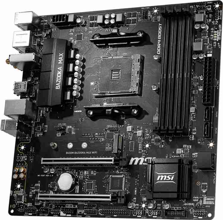 MSI B450M BAZOOKA MAX WIFI Mini ATX AM4 Gaming Motherboard MSI Flipkart