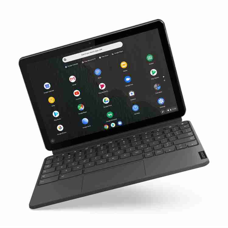 Lenovo Ideapad Duet Chromebook 4 GB RAM 128 GB ROM 10.1 inch with Wi-Fi  Only Tablet (Ice Blue, Iron Grey)