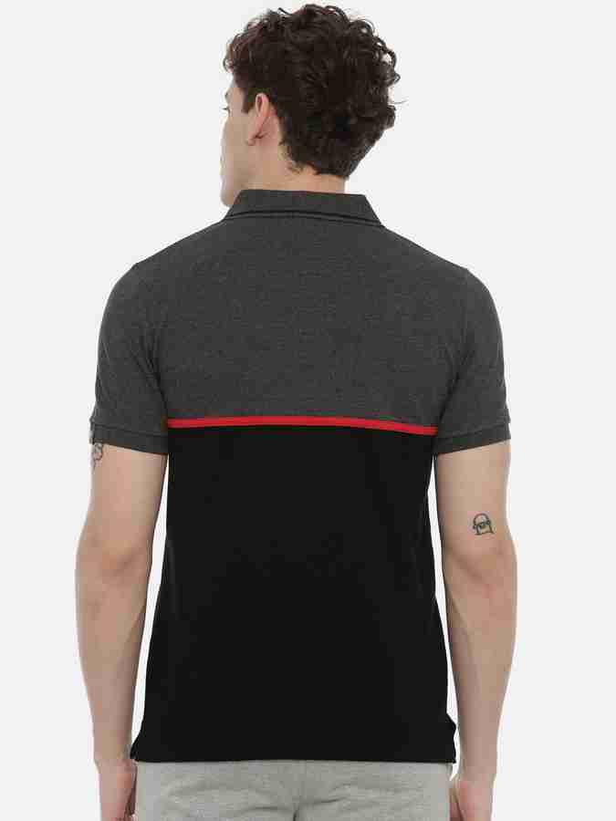 Hook Hatchet Colorblock Men Polo Neck Black Grey T Shirt Buy Hook Hatchet Colorblock Men Polo Neck Black Grey T Shirt Online at Best Prices in India Flipkart