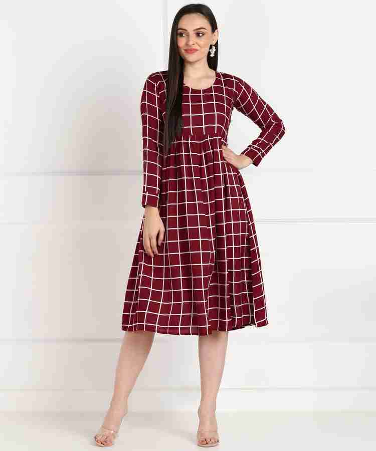 KURTI WORLD Women Maxi Maroon Dress Buy KURTI WORLD Women Maxi Maroon Dress Online at Best Prices in India Flipkart
