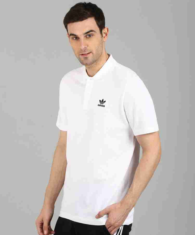 ADIDAS ORIGINALS Solid Men Polo Neck White T Shirt Buy ADIDAS ORIGINALS Solid Men Polo Neck White T Shirt Online at Best Prices in India Flipkart