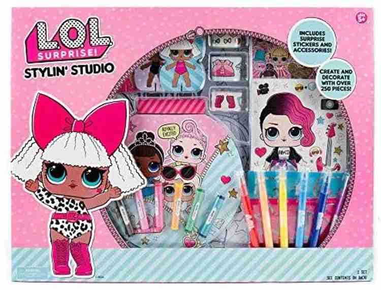 LOL Surprise Stylin Studio by USA Decorate LOL Surprise Paper Dolls With 250 Accessories Includes DIY Activity Book Scratch Art St Stylin Studio by USA Decorate LOL Surprise Paper Dolls With 250 Acces...