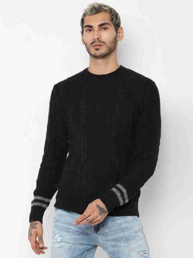 American Eagle Outfitters Self Design Round Neck Casual Men Black Sweater Buy American Eagle Outfitters Self Design Round Neck Casual Men Black Sweater Online at Best Prices in India Flipkart