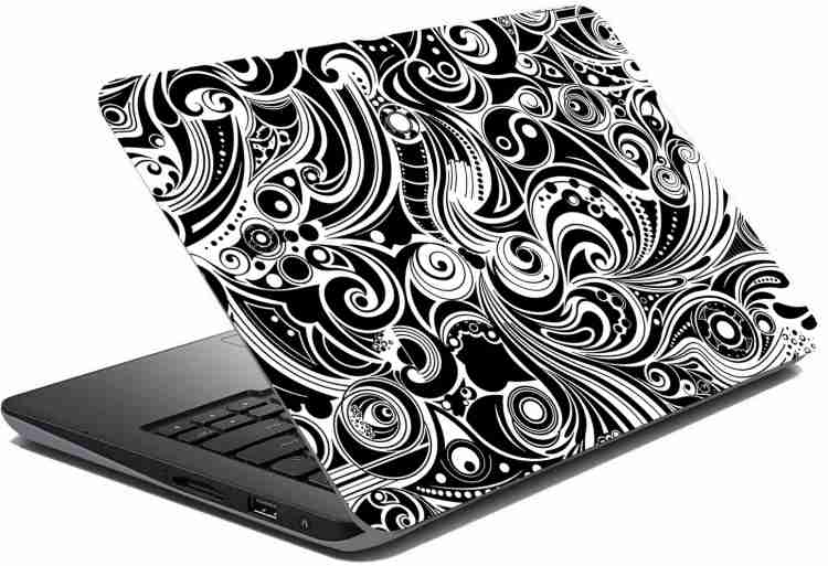 BRITISH TERMINAL Black And White Pattern Laptop Skin Fully Waterproof Vinyl  Sticker, All Black and White Pattern Collection For All Models (12X16inch)  lap5165 Vinyl Laptop Decal 16.1 Price in India - Buy