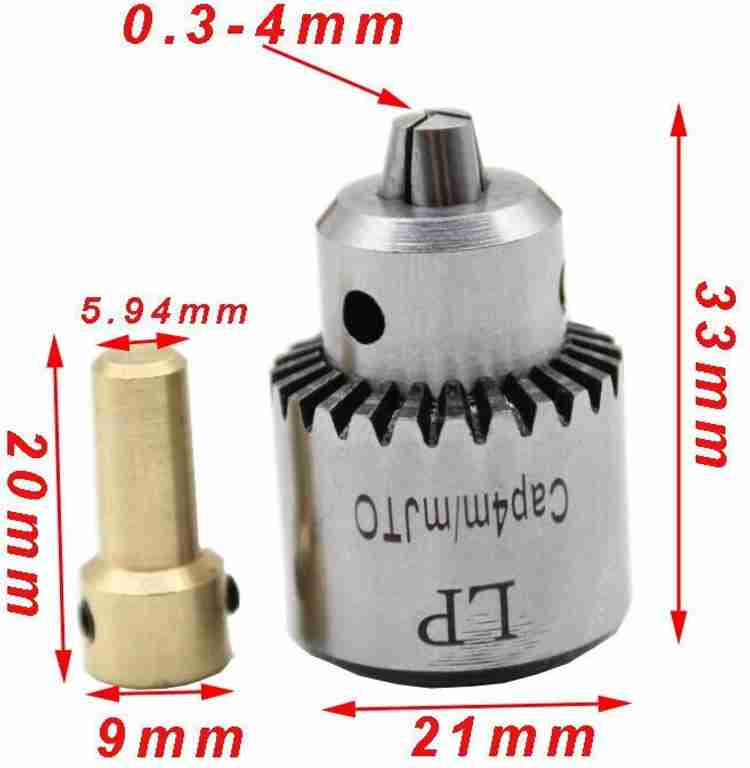 Inditrust Mini Electric Drill Chuck 0.3 4mm Jto Taper Mounted Lathe PCB Drill Press for Motor Shaft Connecting Rod 3.17mm