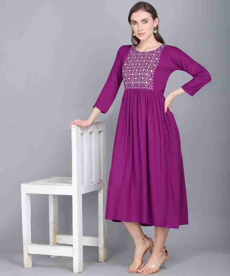 Purple discount kurti flipkart