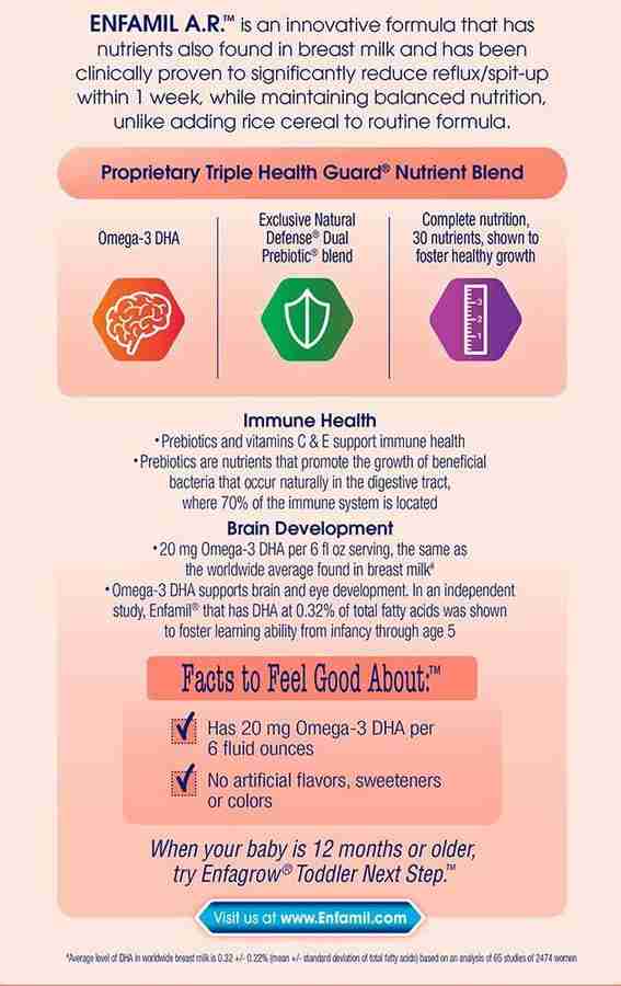 Enfamil acid reflux formula sales