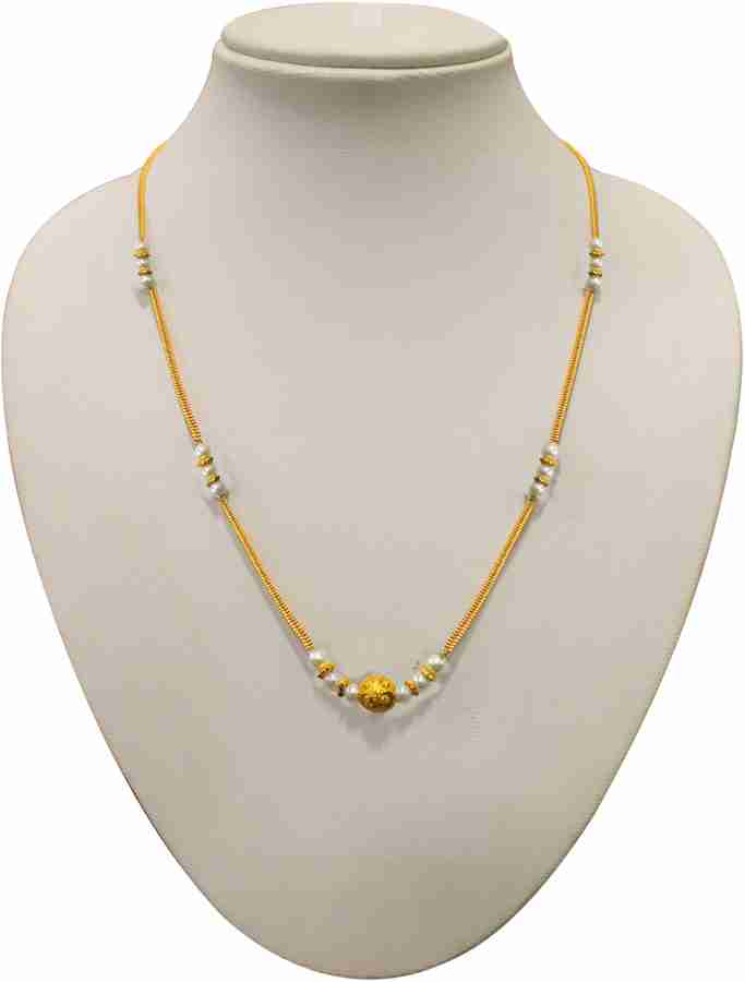 One gram gold nallapusalu chains hotsell