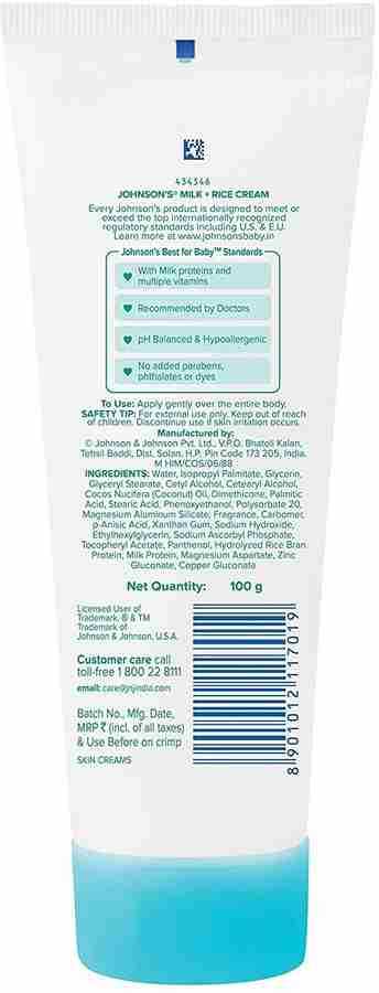 Johnson baby face cream for summer discount