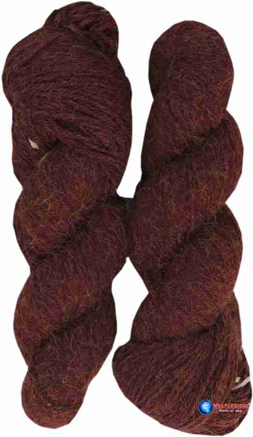 WOAFASHIONS Feather Wool Hand Knitting Yarn (Wine Mixture) (Hanks