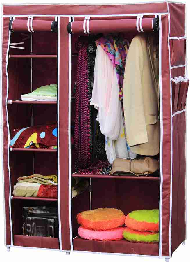 FABURA Double door almirah Carbon Steel Collapsible Wardrobe