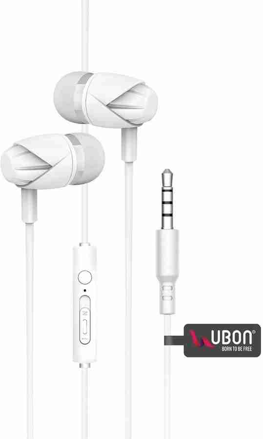 Ubon Titanium HB 33 Comfortable Lightweight Earphone White