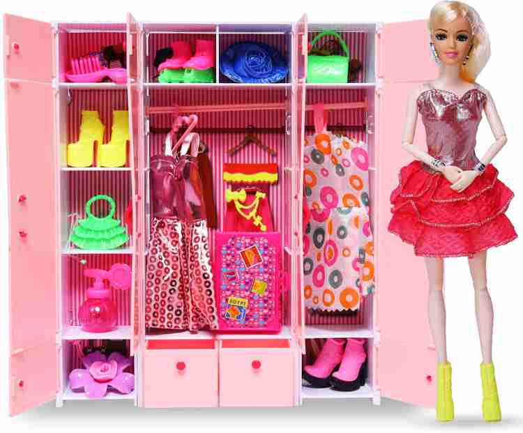 WISHKEY Doll With Complete Wardrobe Set Full Of Dresses and