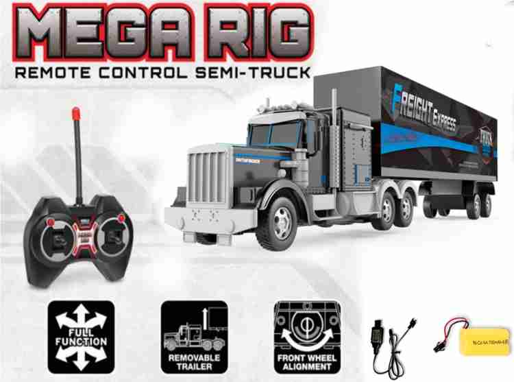 Jsk enterprise Remote Controlled Rechargeable Container Transport Logistic Truck 12 Wheels Over Sized Remote Trucks 70 cm Length Toy Full Function 2.4 Ghz 5 Channel Heavy Truck RC Truck True