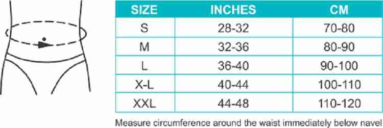 Lumbar belt size 2025