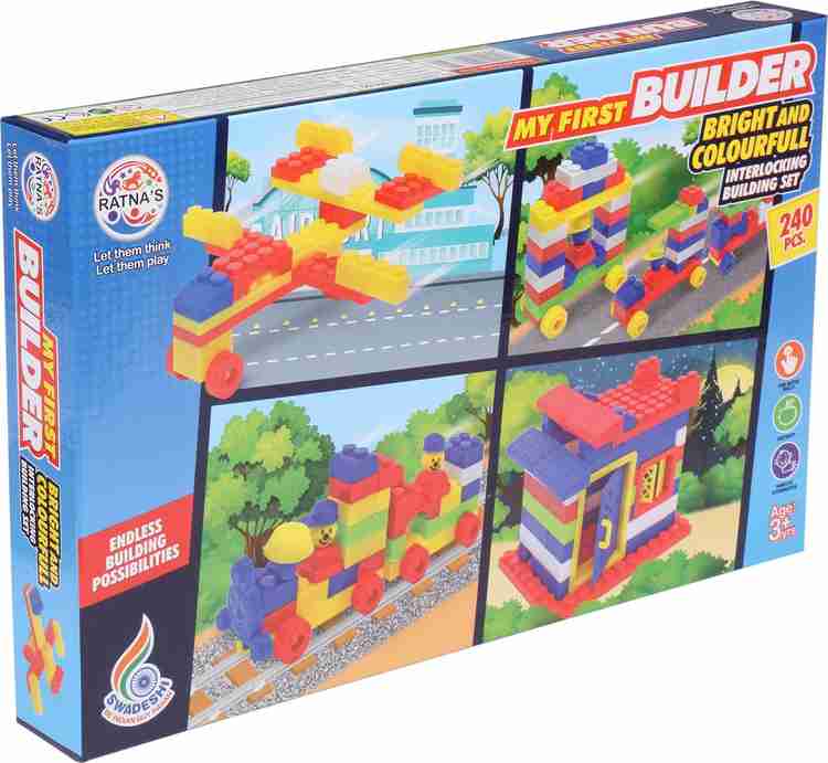 Ratnas My First Builder Blocks Set for Kids Multicolor 1717