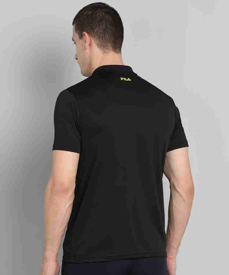 Fila black store polo shirt