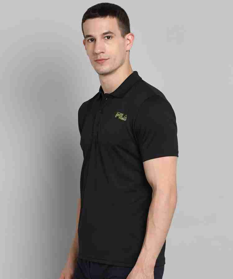 Fila black deals polo shirt