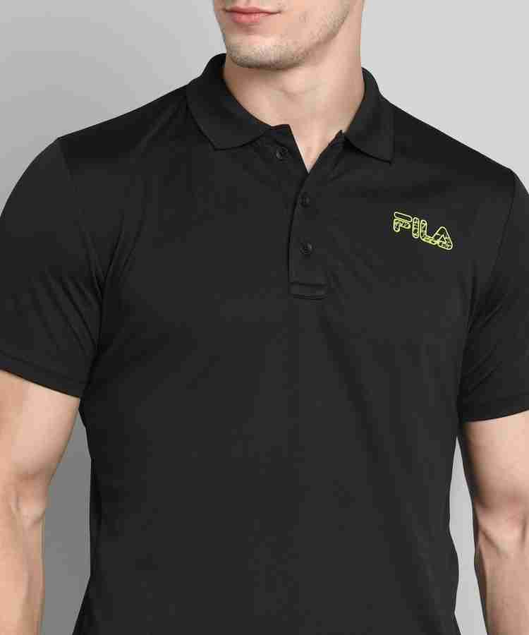 Fila black deals polo shirt