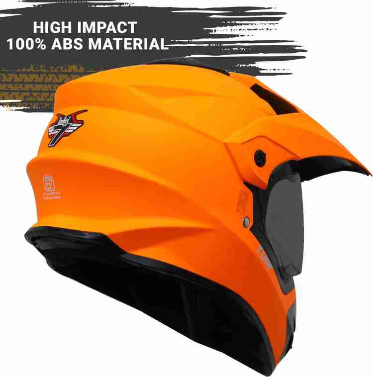 Steelbird Off Road Turf Motocross Helmet in Glossy Fluo Orange