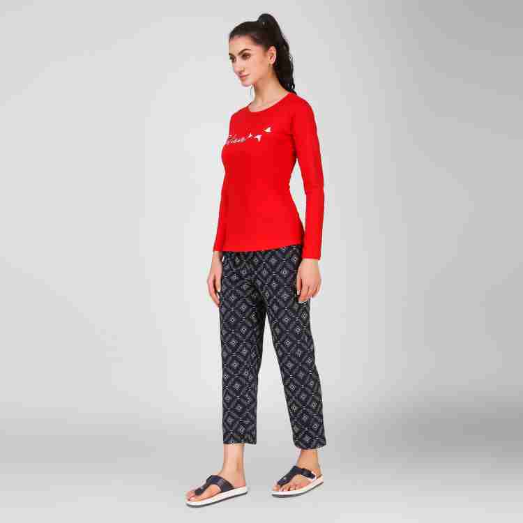 Femofit Cotton Pajama Set for Women Long Sleeve India