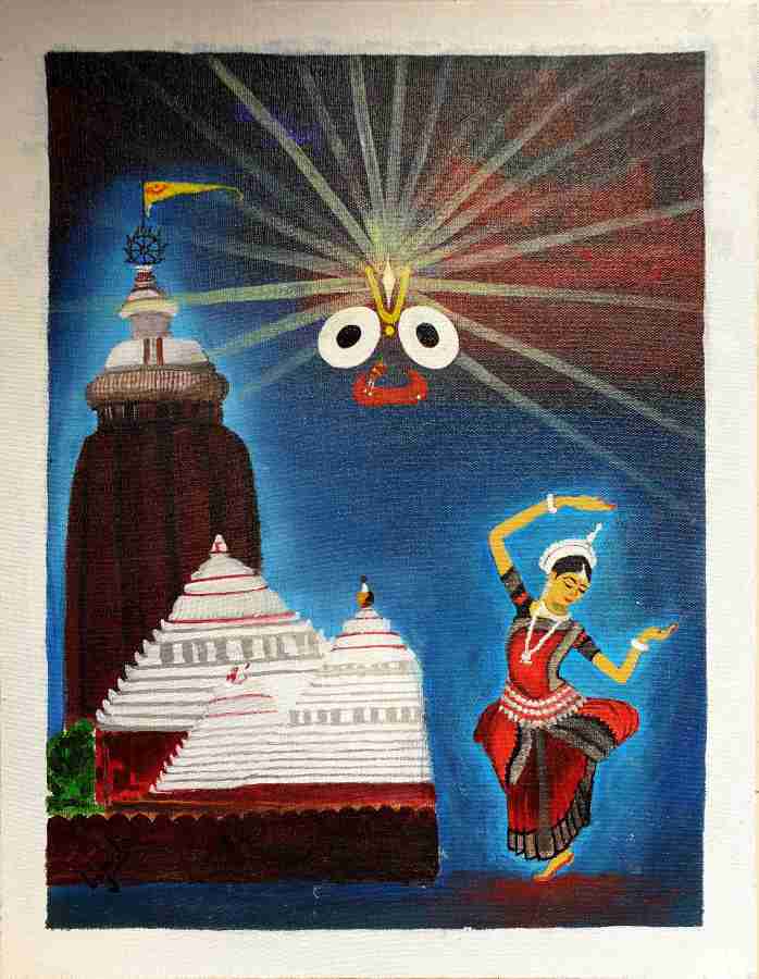 Unleash Arts Jagannath Canvas 16 inch x 12 inch Painting Price in