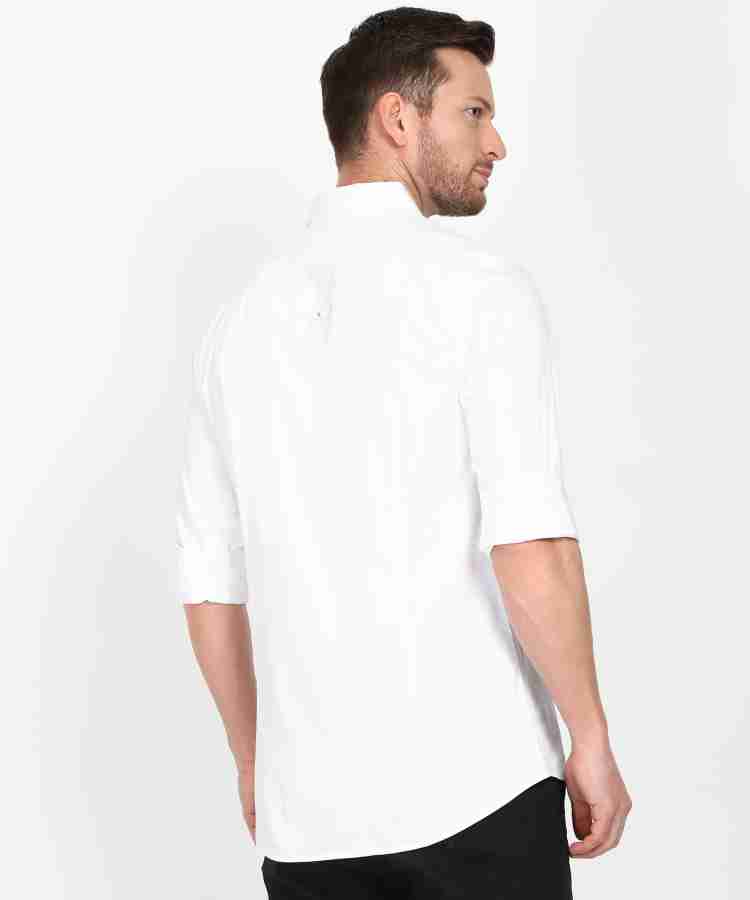 Calvin Klein Jeans Men Printed Casual White Shirt - Buy Calvin Klein Jeans  Men Printed Casual White Shirt Online at Best Prices in India