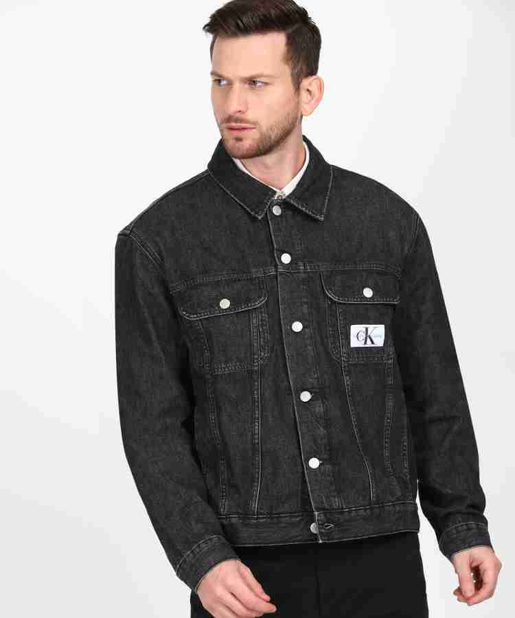 Mens calvin klein jean jacket best sale