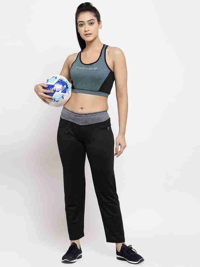 Nitrite Sportswear Solid Women Black Track Pants Buy Nitrite