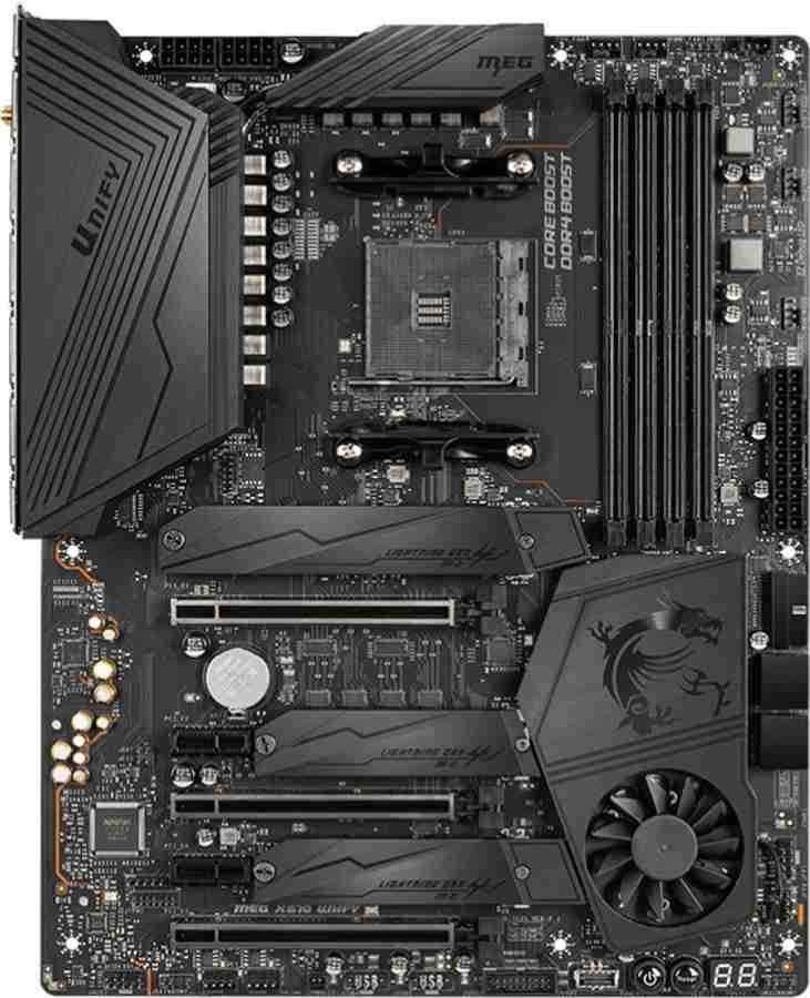 Amazon.in: Buy MSI Meg X570 Unify Motherboard (AMD AM4, DDR4, PCIe 4.0,  SATA 6GB/s, M.2, USB 3.2 Gen 2, Ax Wi-Fi 6, Bluetooth 5, ATX) Online at Low  Prices in India |