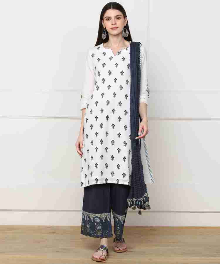 BIBA Floral Print Kurta Palazzo Dupatta Set Buy BIBA Floral Print Kurta Palazzo Dupatta Set Online at Best Prices in India Flipkart