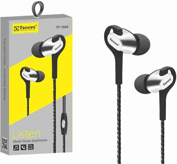 TP TROOPS Universal Stereo Earphone Headphone for Smartphones TP 7068 Wired Price in India Buy TP TROOPS Universal Stereo Earphone Headphone for Smartphones TP 7068 Wired Online TP TROOPS Flipkart
