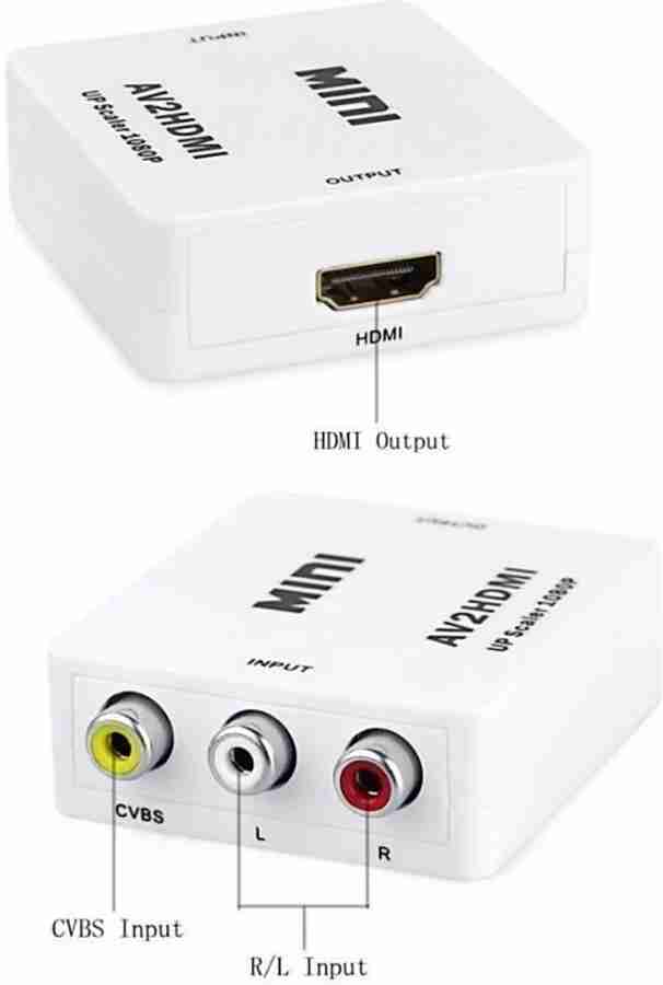 Sharp beak TV out Cable Terabyte AV2 TO HDMI Converter UP SCALER 1080P Premium quality Full hd Supported Full copper Sharp beak Flipkart