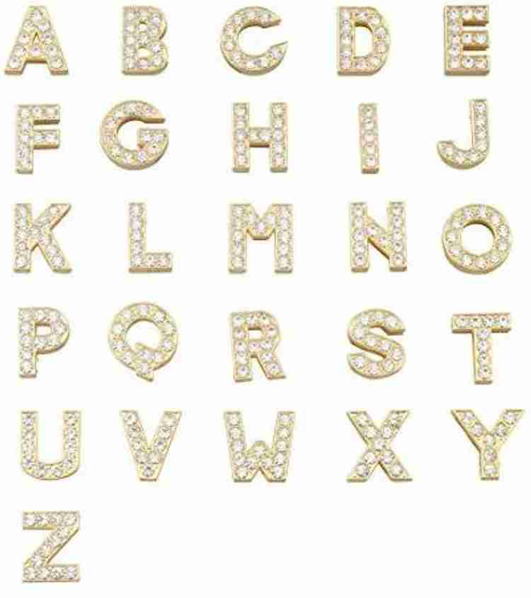 Allinone 10Mm A Z 26Pcs Rhinestone Alphabet Letter Slide Charms